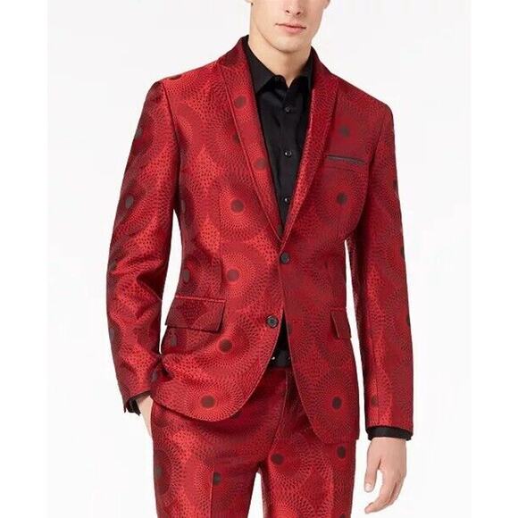$179 INC International Concepts Men's Red Kylo Wool Blend Topcoat Jacket Size XL - Picture 1 of 6